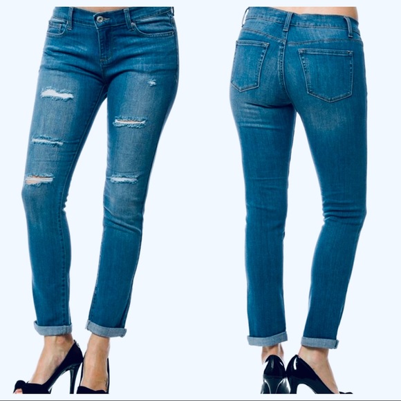 Slightly distressed skinny great fitting jeans - Picture 7 of 12